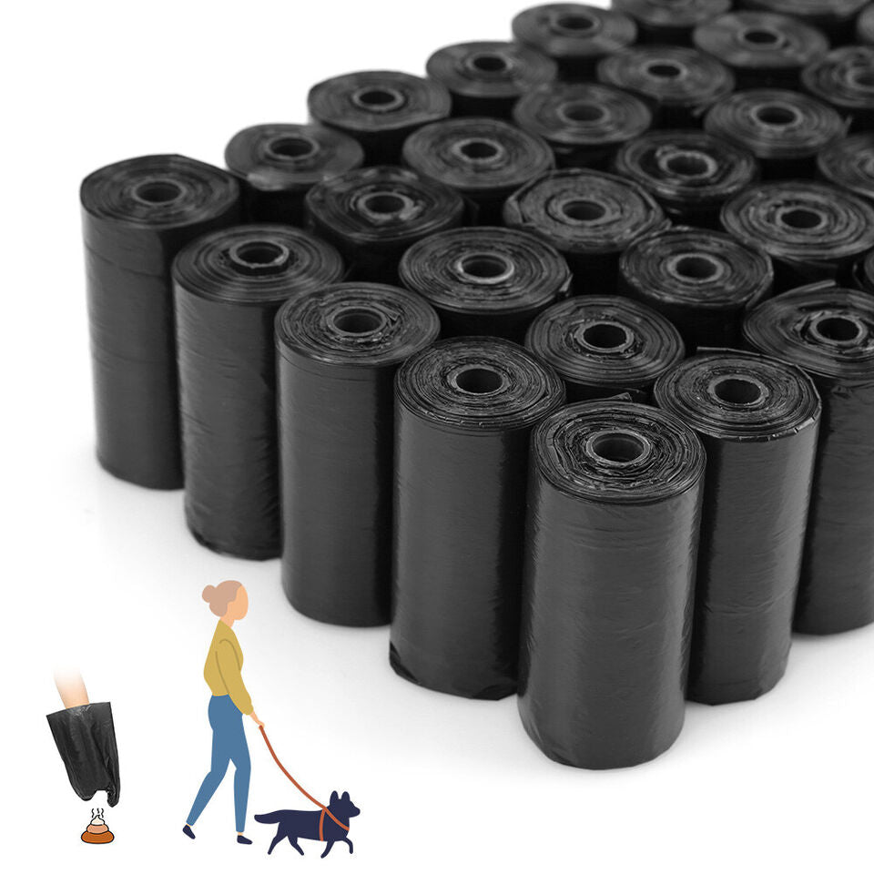 1000 Dog Poop Bags Biodegradable Pet Poo Waste Disposable Black Eco Friendly