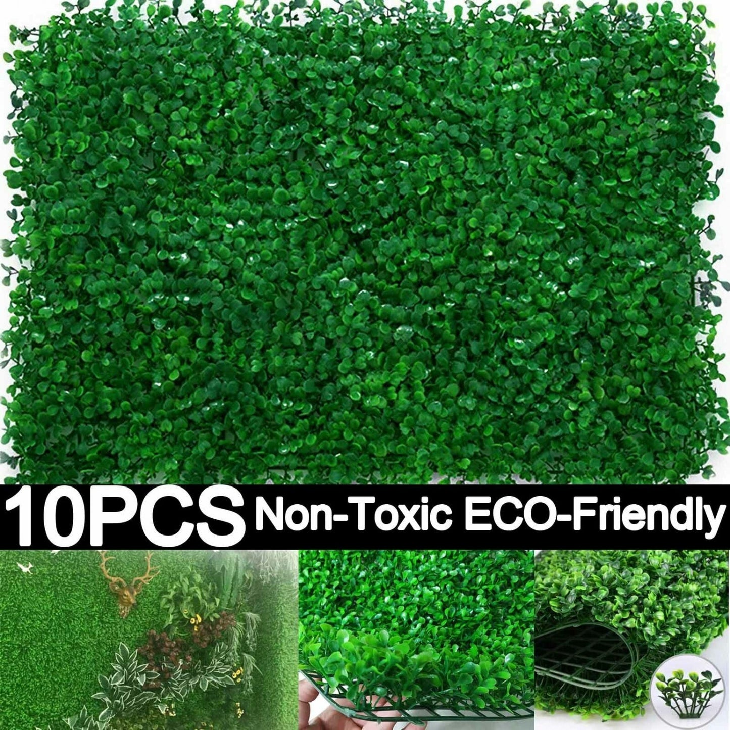 10 Artificial Plant Wall Panels Grass Hedge Fake Vertical Garden