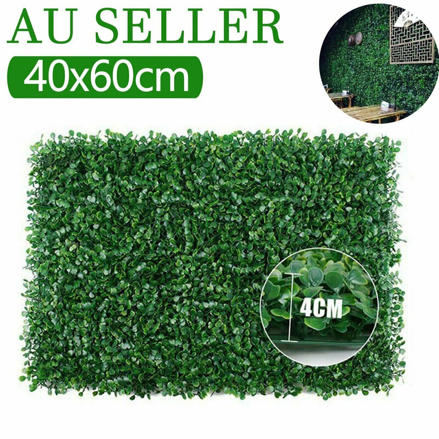 10 Artificial Plant Wall Panels Grass Hedge Fake Vertical Garden