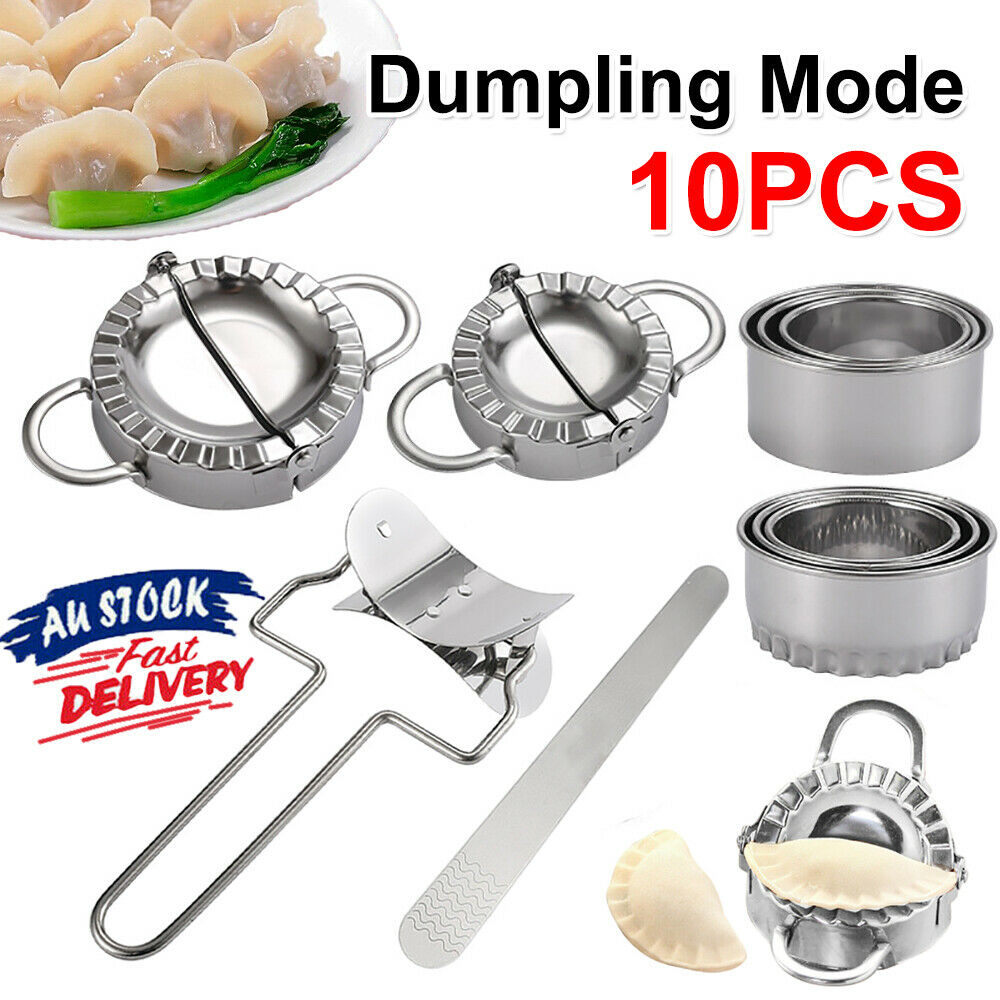 10 Dumpling Maker Stainless Steel Dough Press Pie Ravioli Making Mold Mould Tool