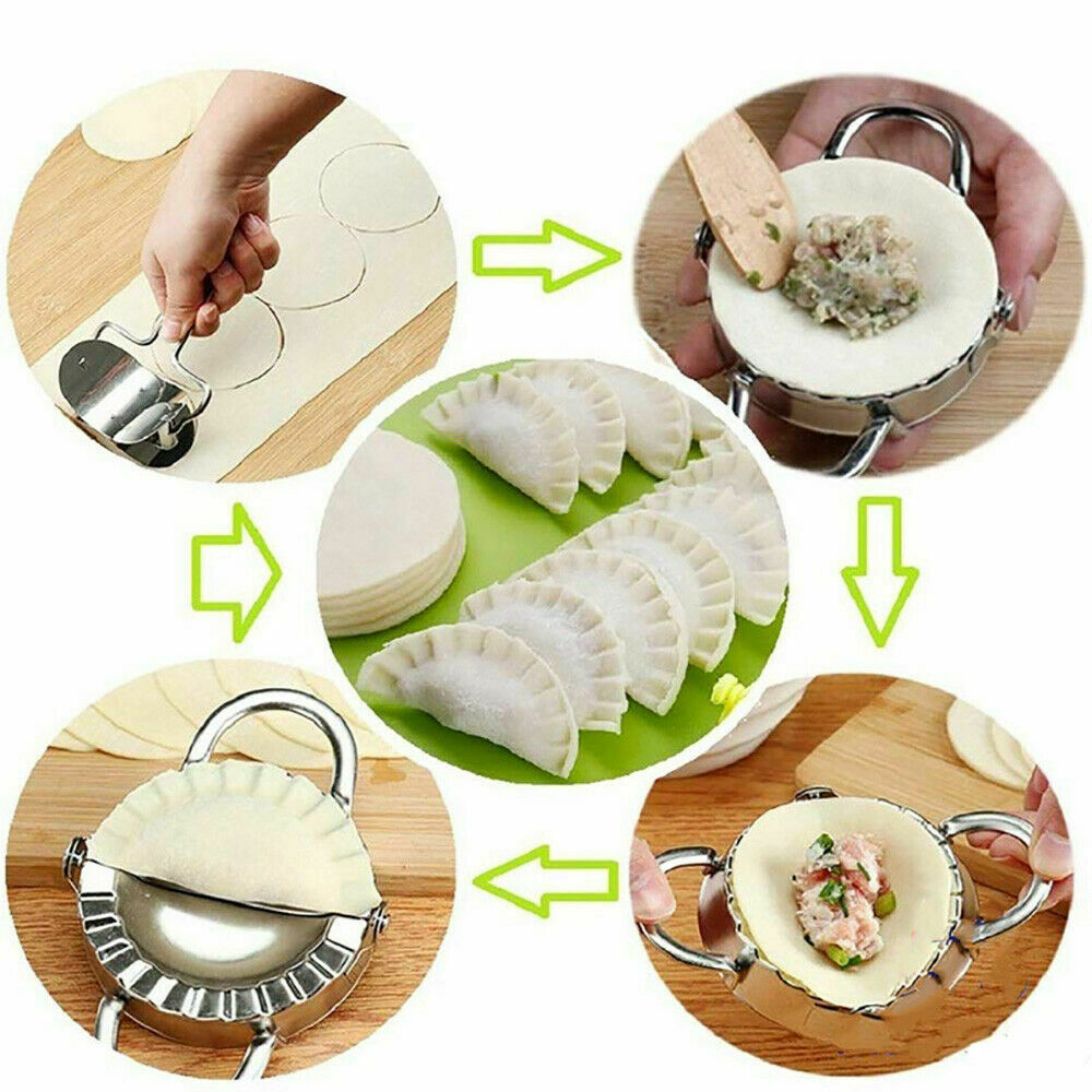 10 Dumpling Maker Stainless Steel Dough Press Pie Ravioli Making Mold Mould Tool