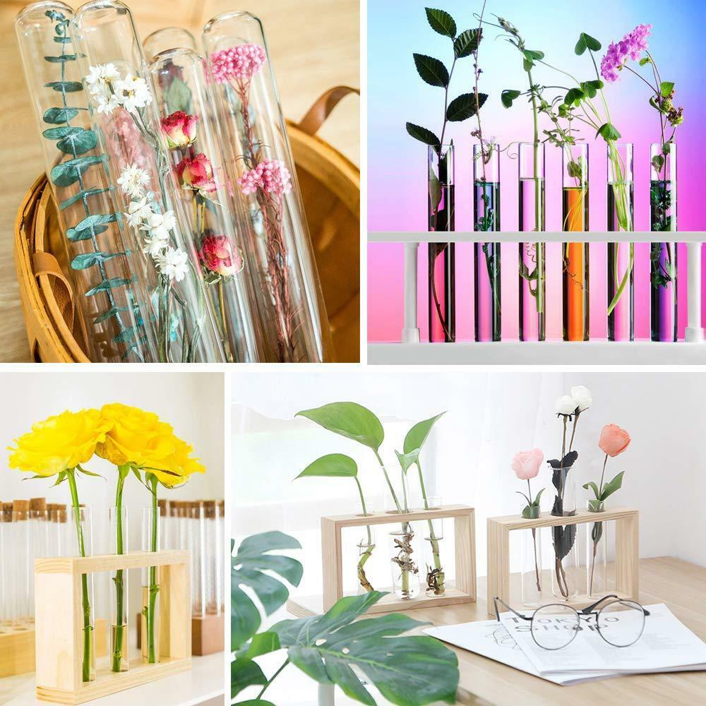 10-50x 20ml Glass Test Tubes With Cork Stopper Candy Party Wedding Storage