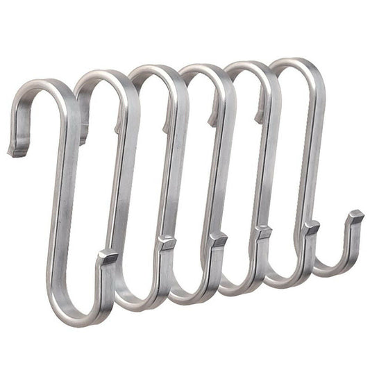 10 X Stainless Steel Hanging Rack Garden Clothes Pan Hanger S Hooks Heavy Duty