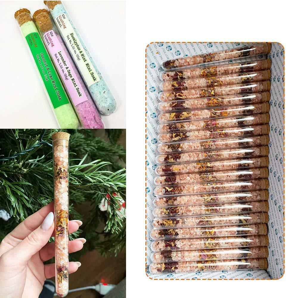 10-50x 20ml Glass Test Tubes With Cork Stopper Candy Party Wedding Storage