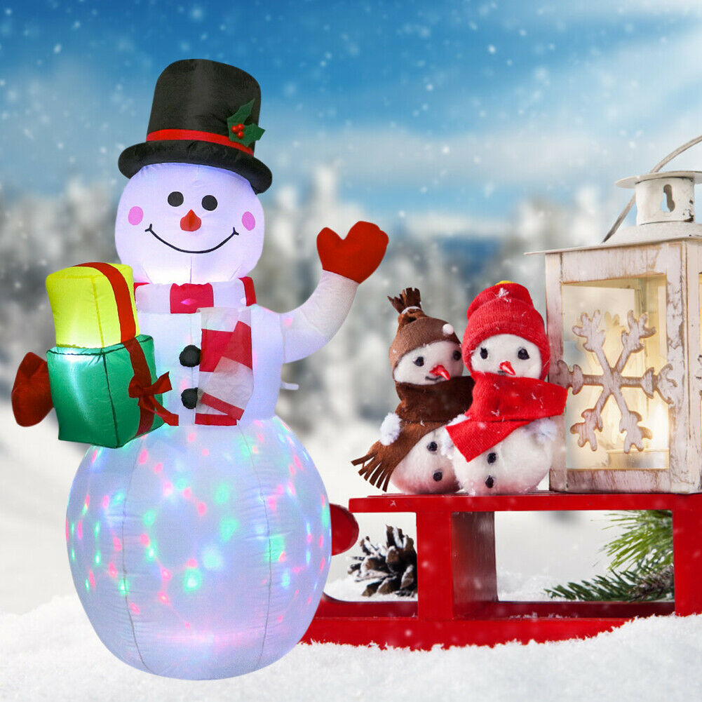 1.5M Christmas Inflatable LED Light Up Snowman Decoration