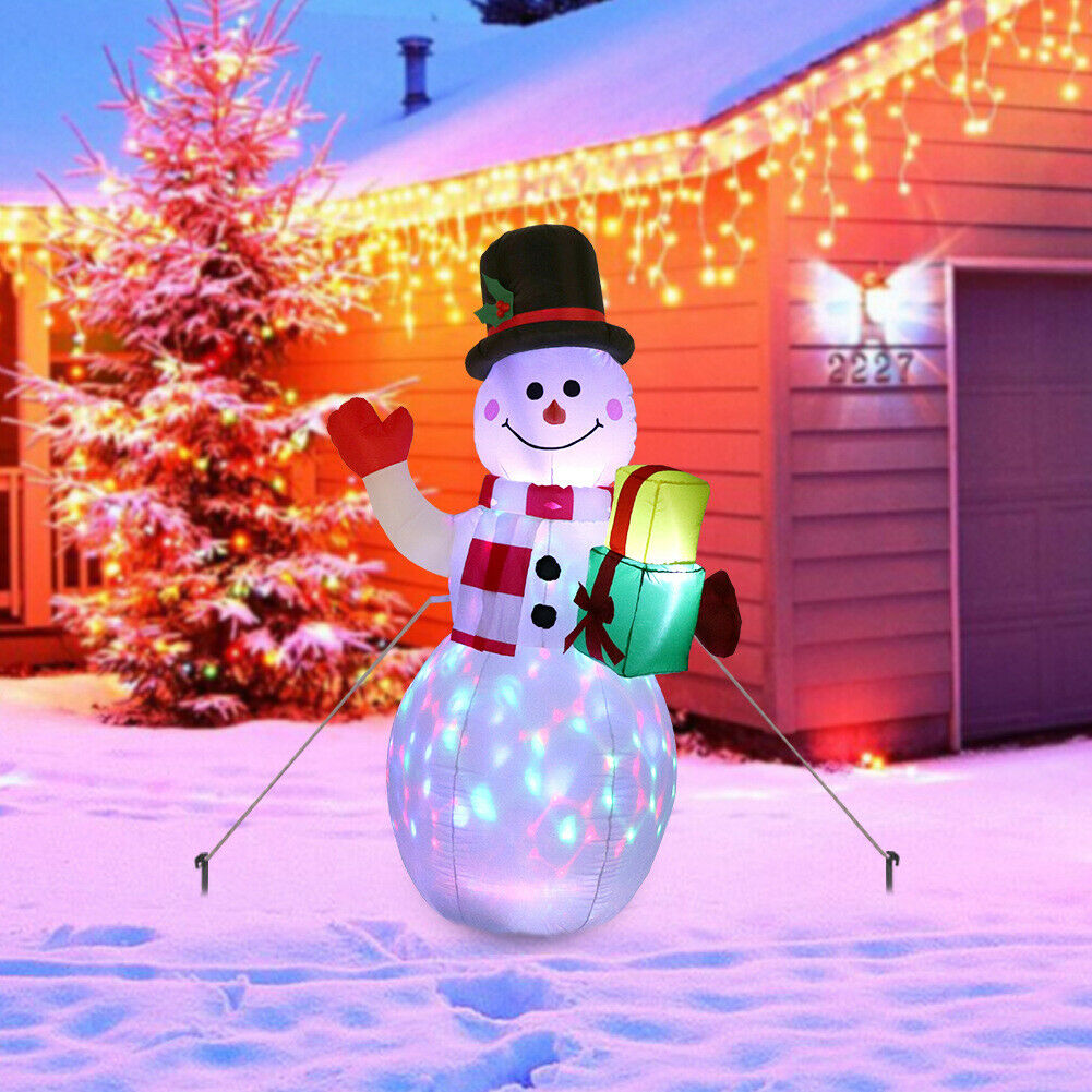 1.5M Christmas Inflatable LED Light Up Snowman Decoration