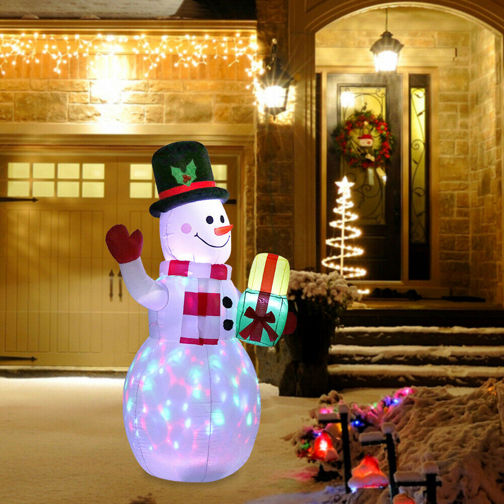 1.5M Christmas Inflatable LED Light Up Snowman Decoration