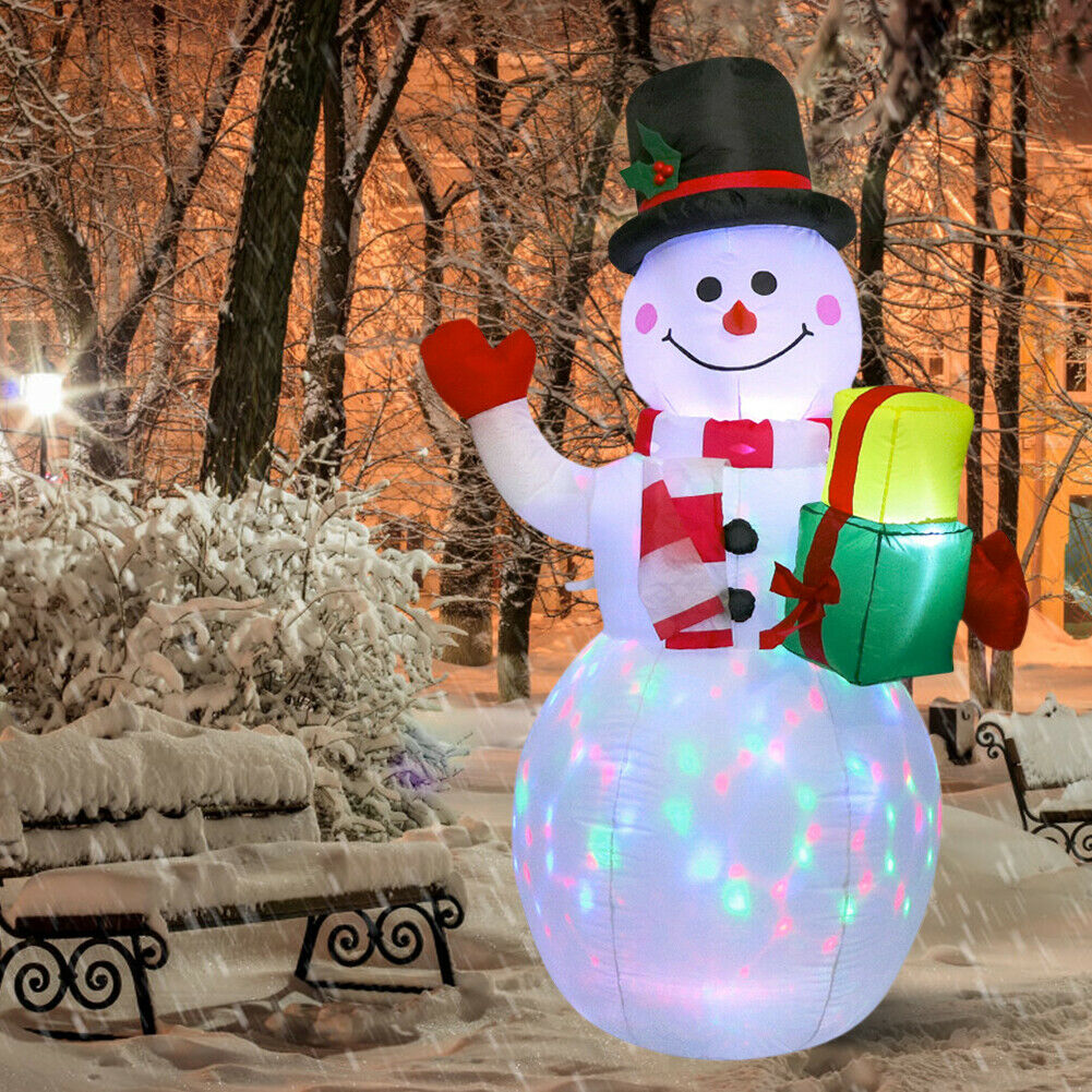 1.5M Christmas Inflatable LED Light Up Snowman Decoration