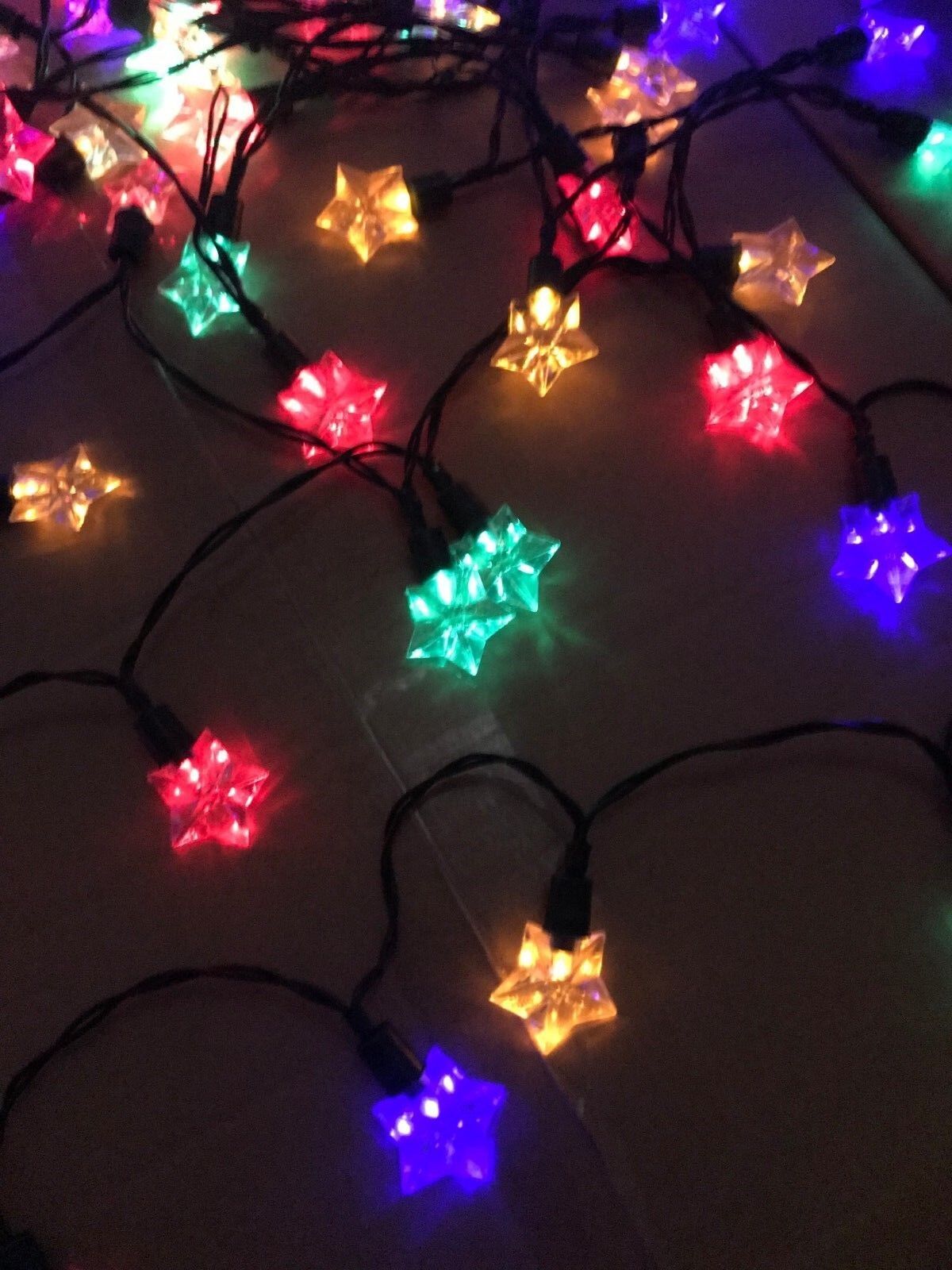 100 LED 10M MULTI COLOUR MINI STAR SOLAR CHRISTMAS LIGHTS