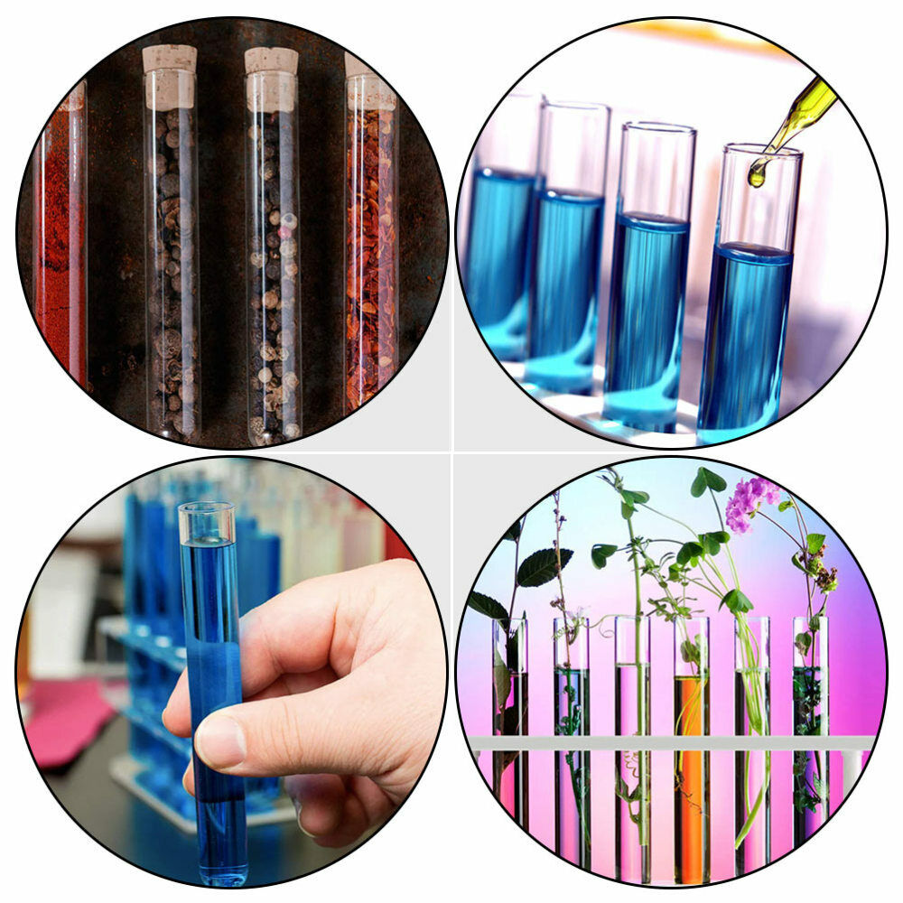 10-50x 20ml Glass Test Tubes With Cork Stopper Candy Party Wedding Storage