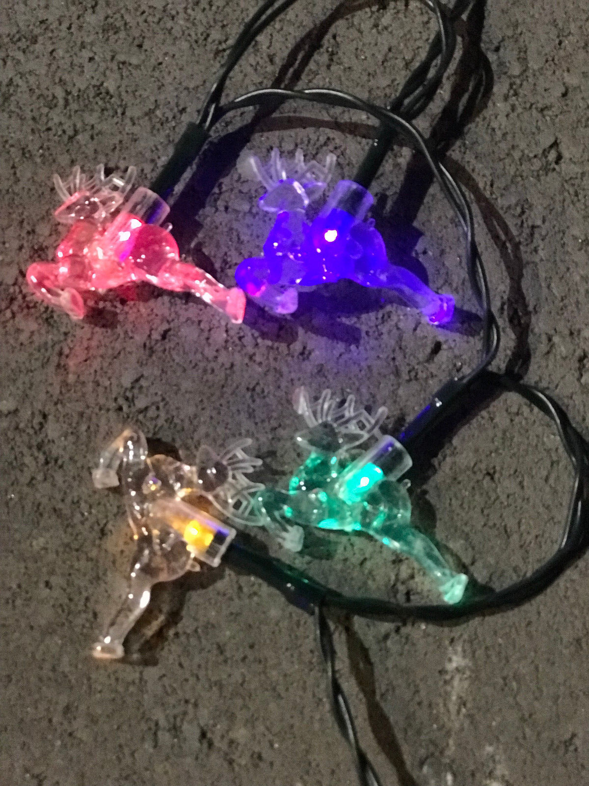 100LED 10M Mini Reindeer Multi-Coloured Solar Christmas Lights